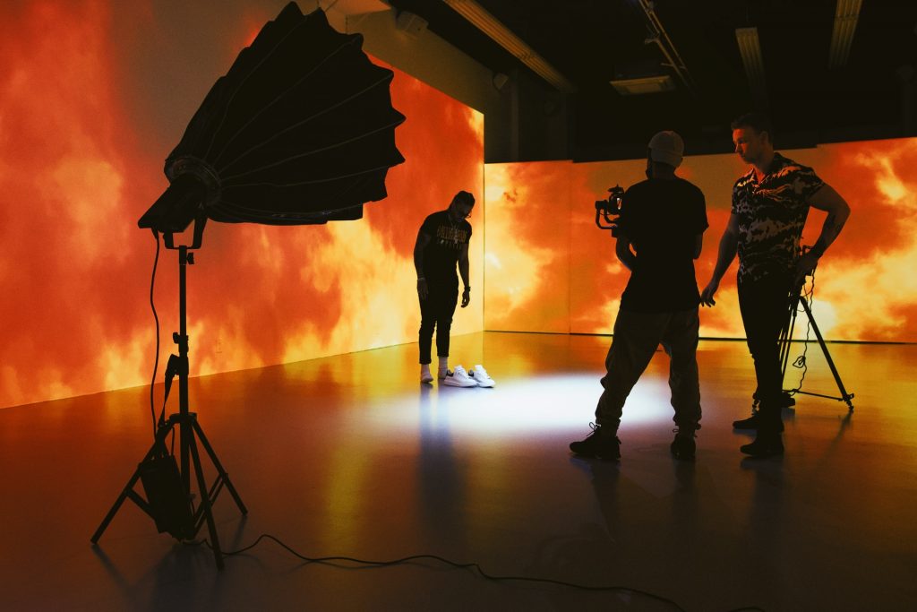 Behind-the-scenes shots on Instagram