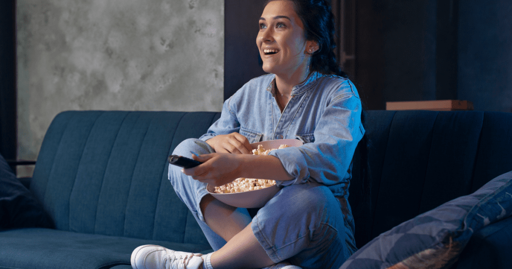 Reality show: espectadora assistindo