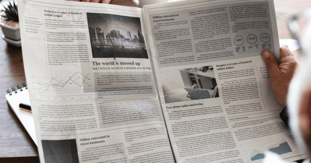 mídia tradicional: jornal